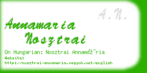 annamaria nosztrai business card